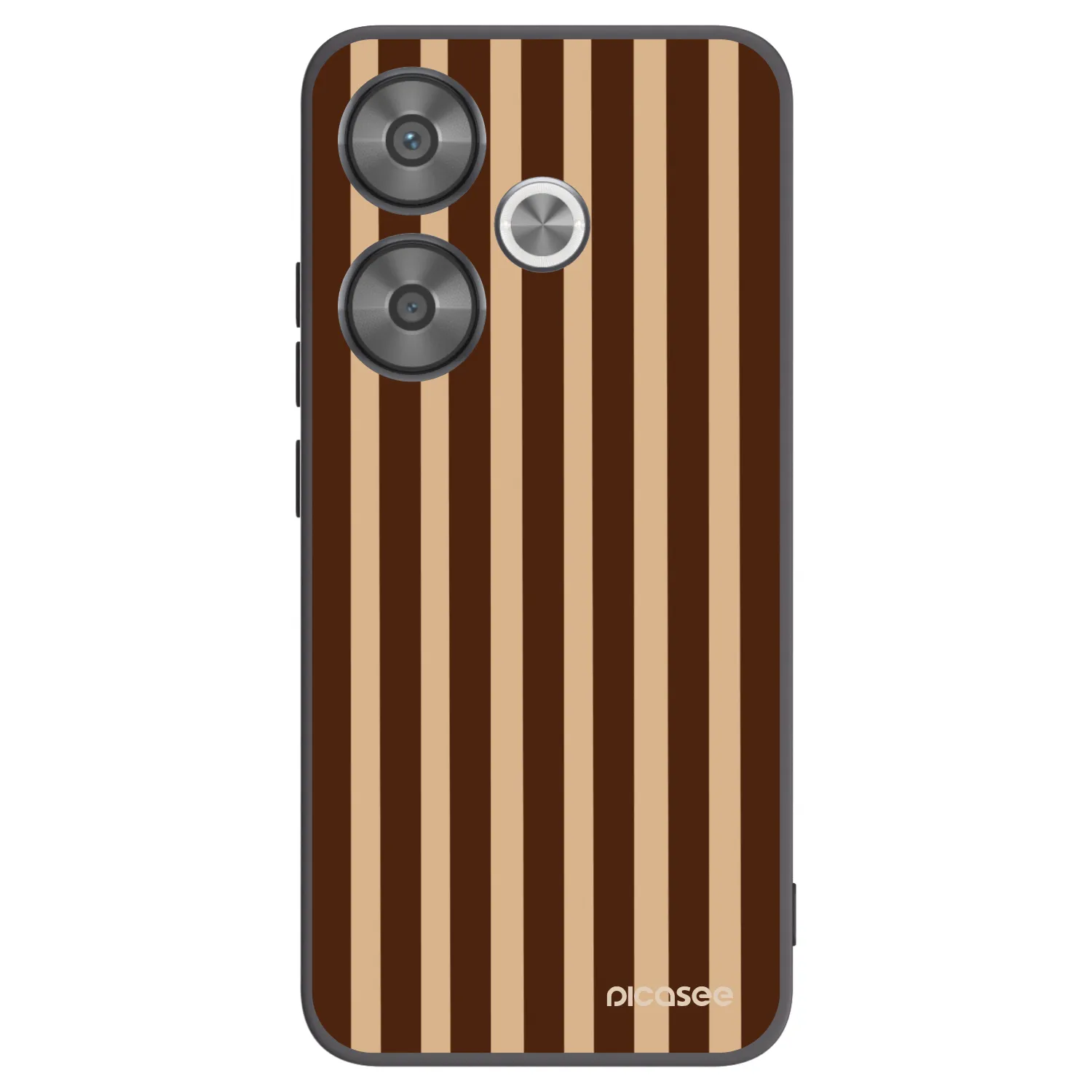 Picasee Xiaomi Poco F6 Hülle - Schwarzes Silikon - Brown lines