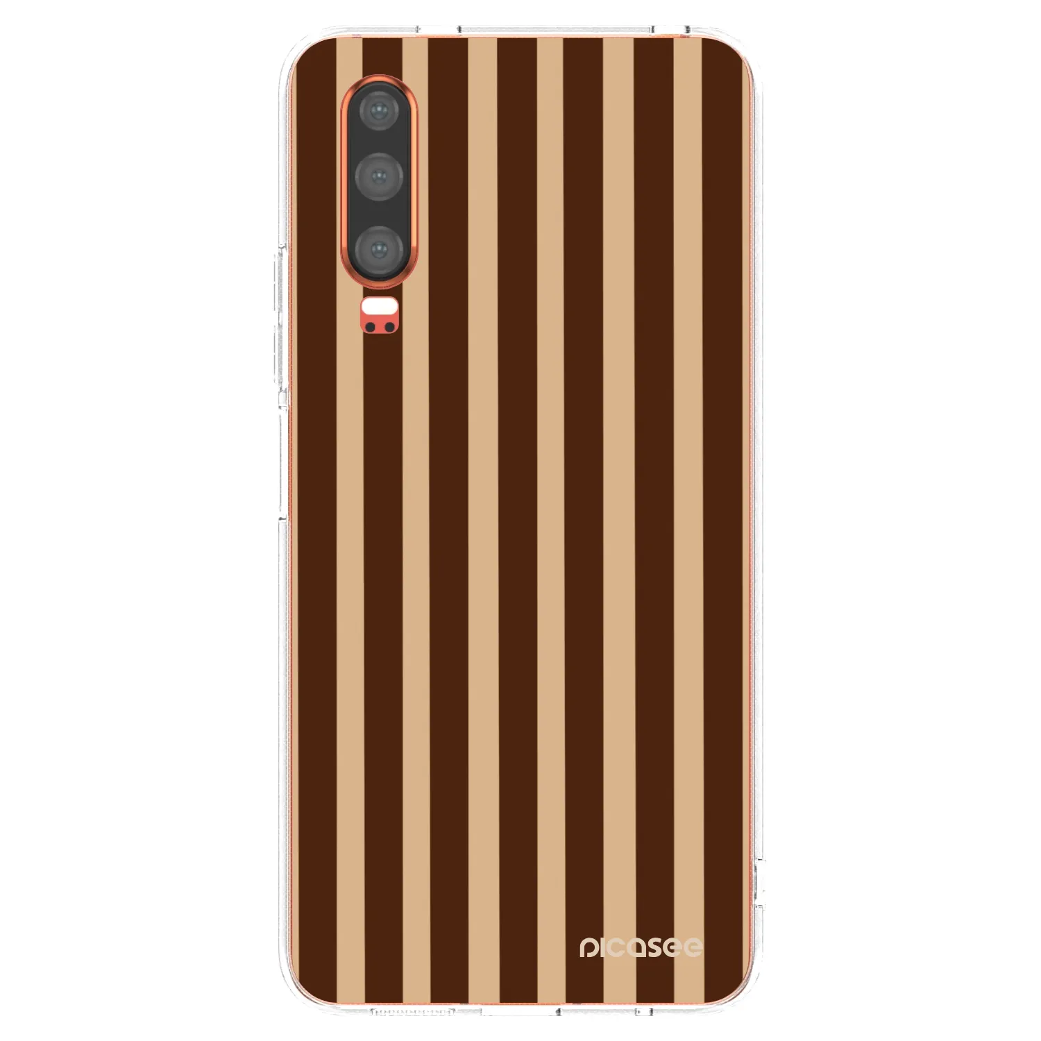 Picasee Huawei P30 Hülle - Transparentes Silikon - Brown lines
