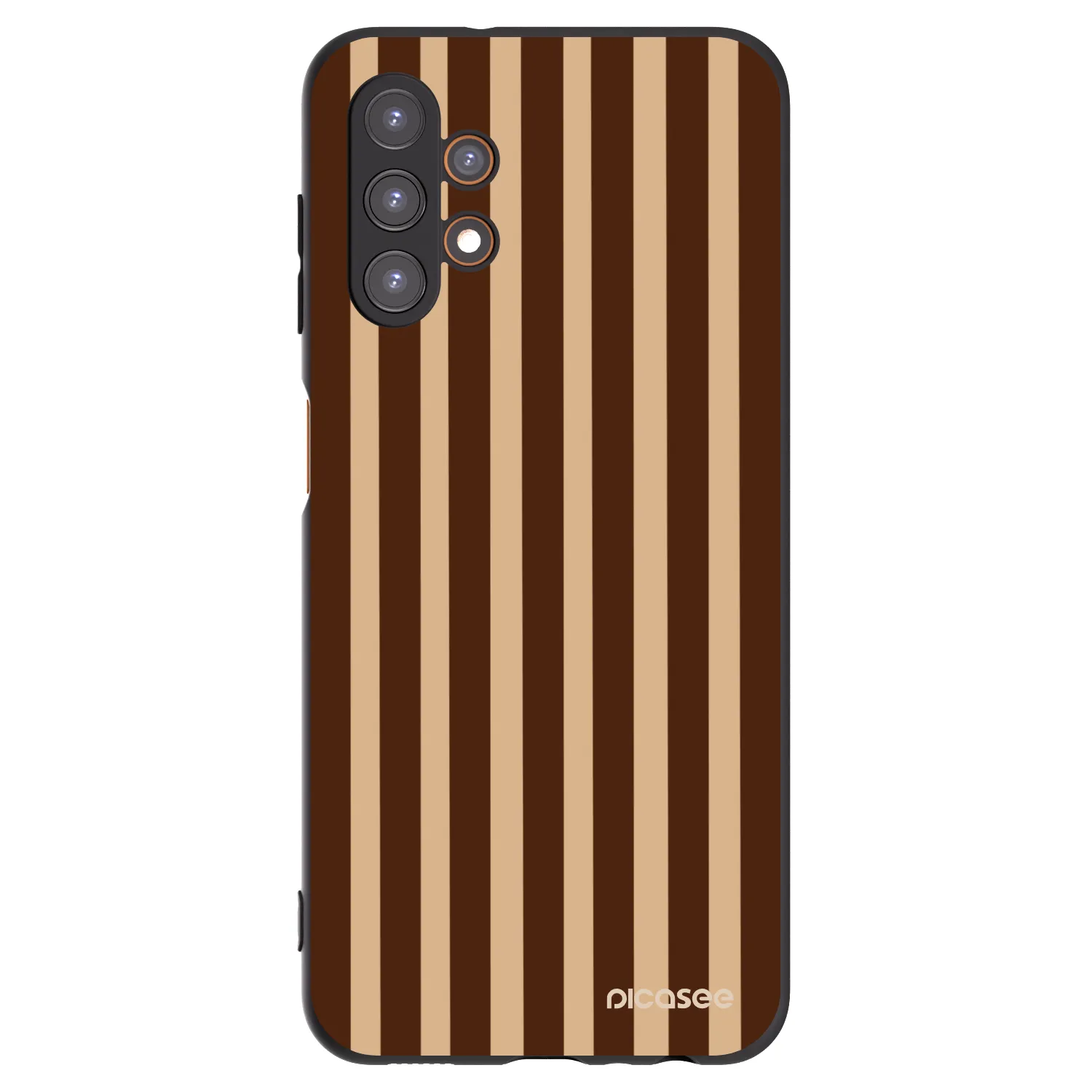 Picasee Samsung Galaxy A13 5G Hülle - Schwarzes Silikon - Brown lines