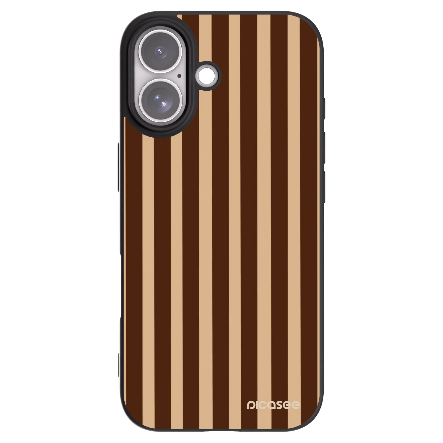 Picasee Apple iPhone 17 Hülle - Schwarzes Silikon - Brown lines