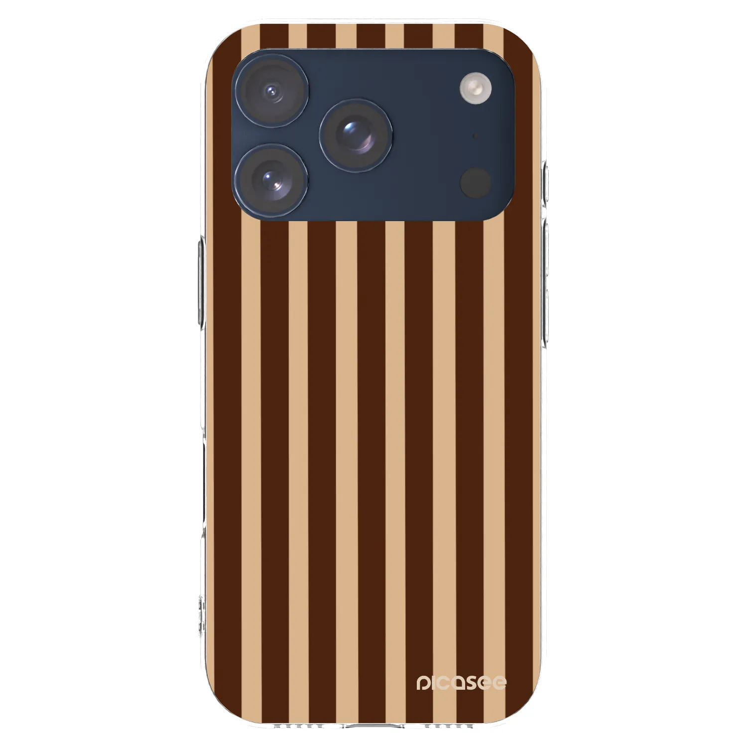 Picasee Apple iPhone 17 Pro Hülle - Transparentes Silikon - Brown lines