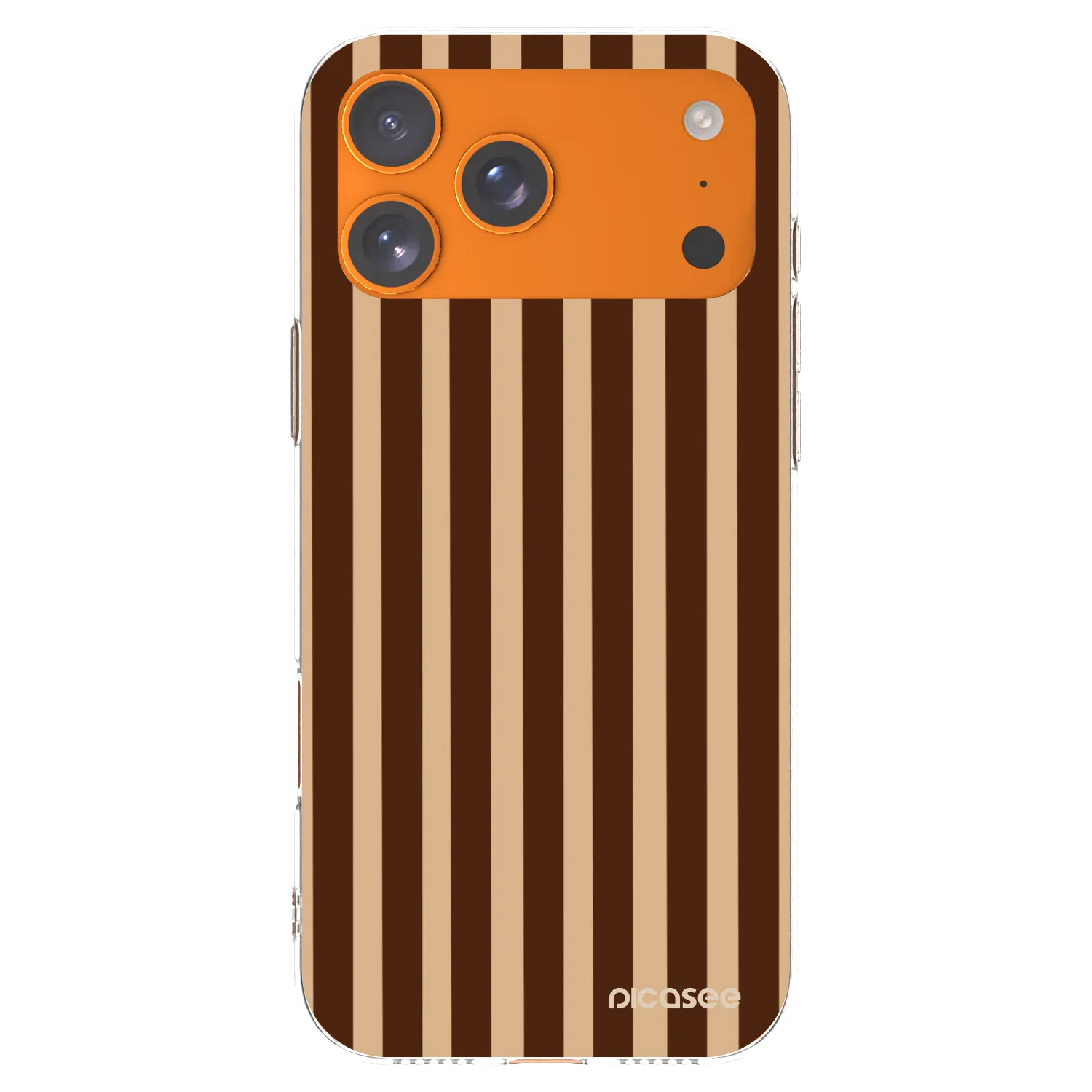 Picasee Apple iPhone 17 Pro Max Hülle - Transparentes Silikon - Brown lines