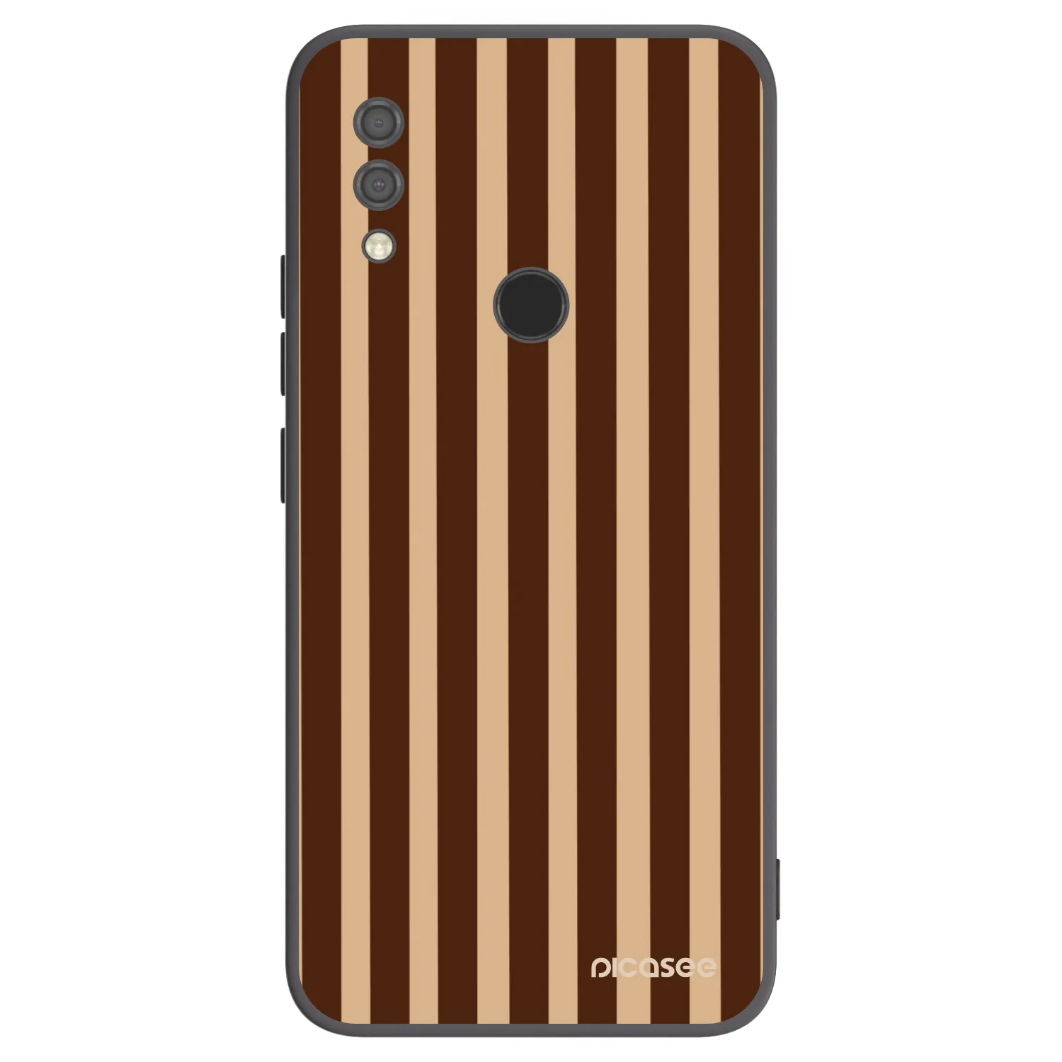 Picasee Xiaomi Redmi 7 Hülle - Schwarzes Silikon - Brown lines