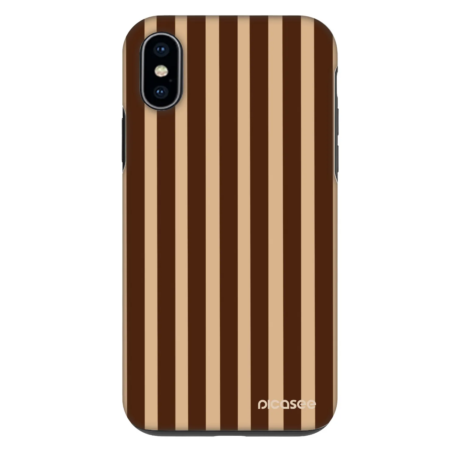 Picasee Fashion Case für Apple iPhone X/XS - Brown lines