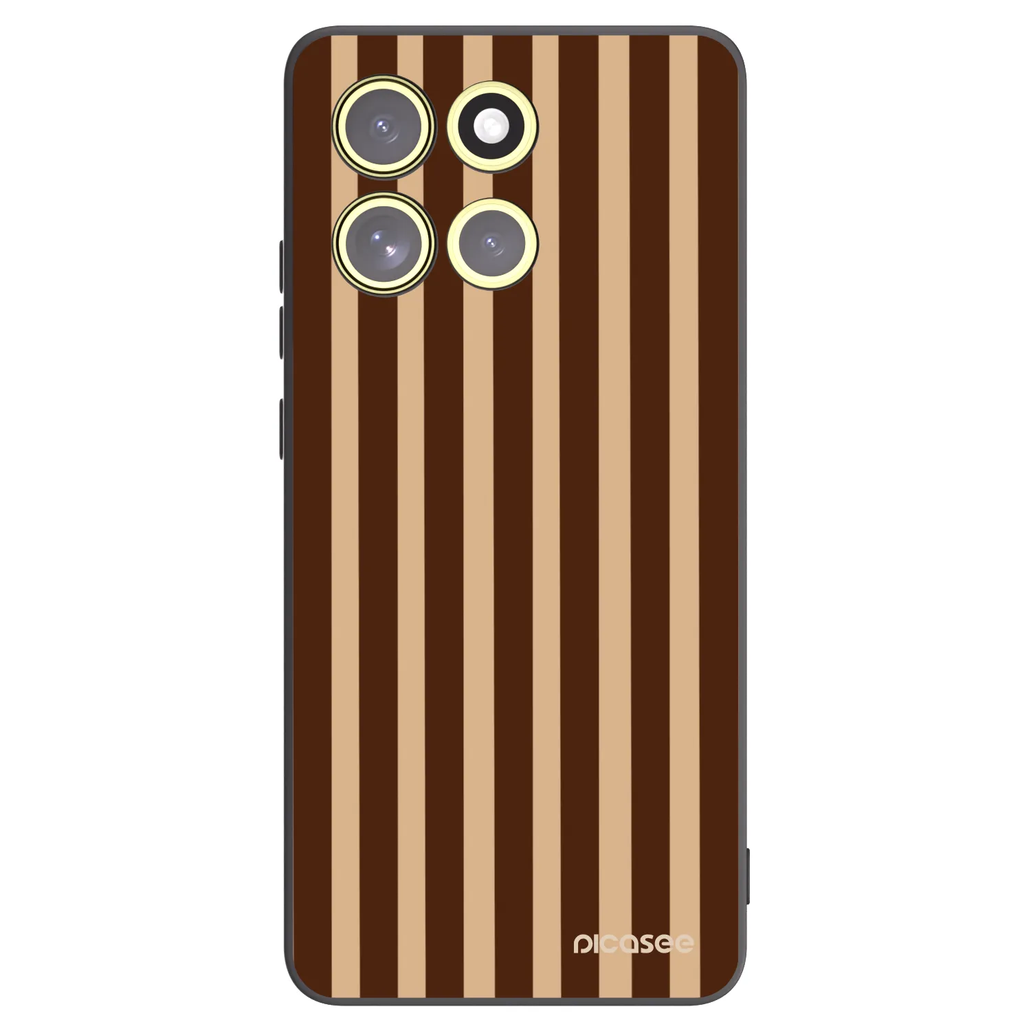 Picasee Motorola Moto G86 5G Hülle - Schwarzes Silikon - Brown lines