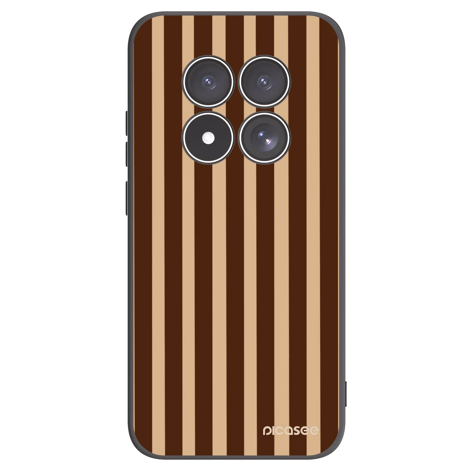 Picasee Xiaomi Redmi Note 15 Pro 4G Hülle - Schwarzes Silikon - Brown lines