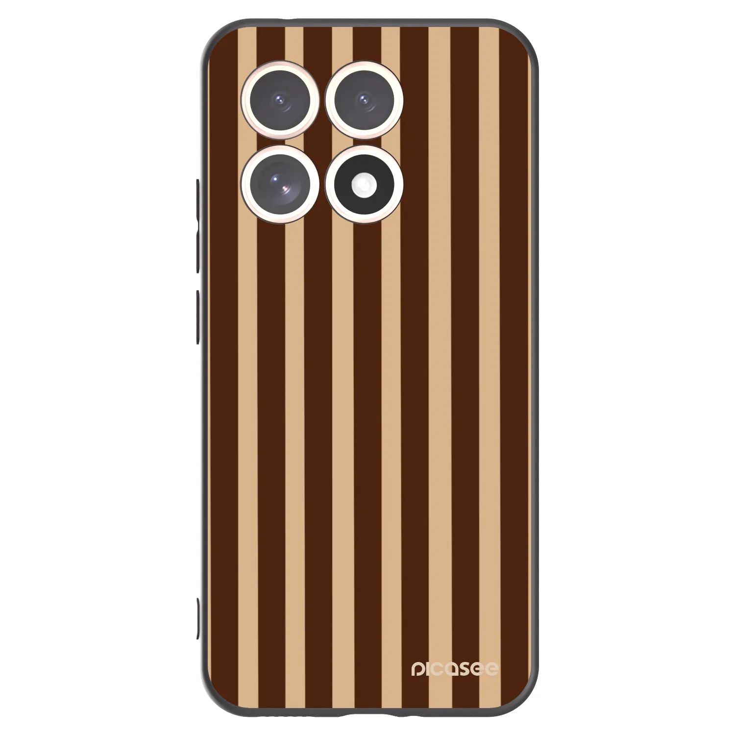 Picasee Xiaomi 15T Hülle - Schwarzes Silikon - Brown lines