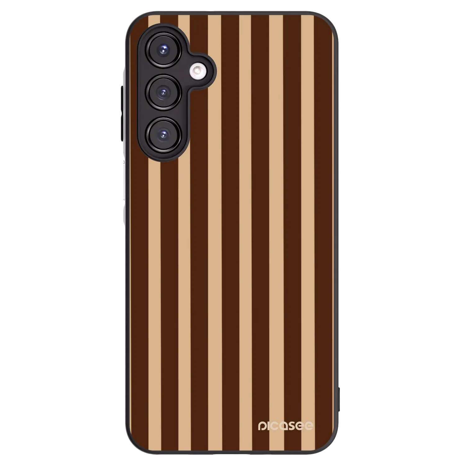 Picasee Samsung Galaxy A16 4G Hülle - Schwarzes Silikon - Brown lines