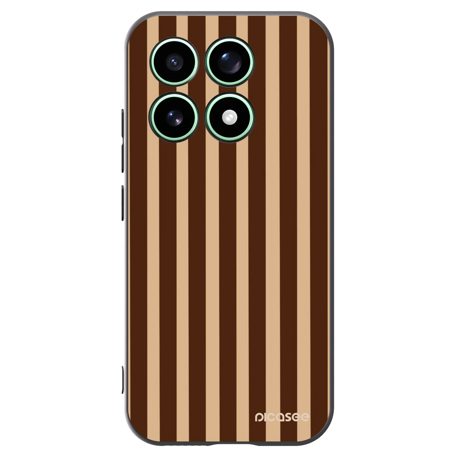 Picasee Xiaomi 17 Hülle - Schwarzes Silikon - Brown lines