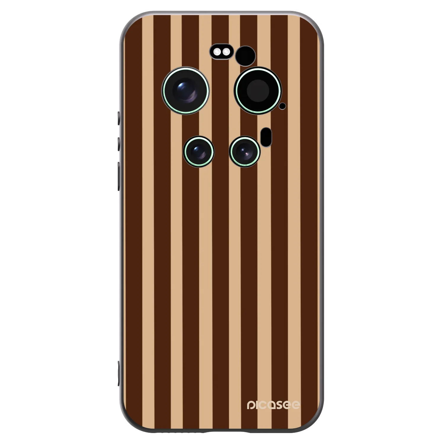 Picasee Xiaomi 17 Ultra Hülle - Schwarzes Silikon - Brown lines