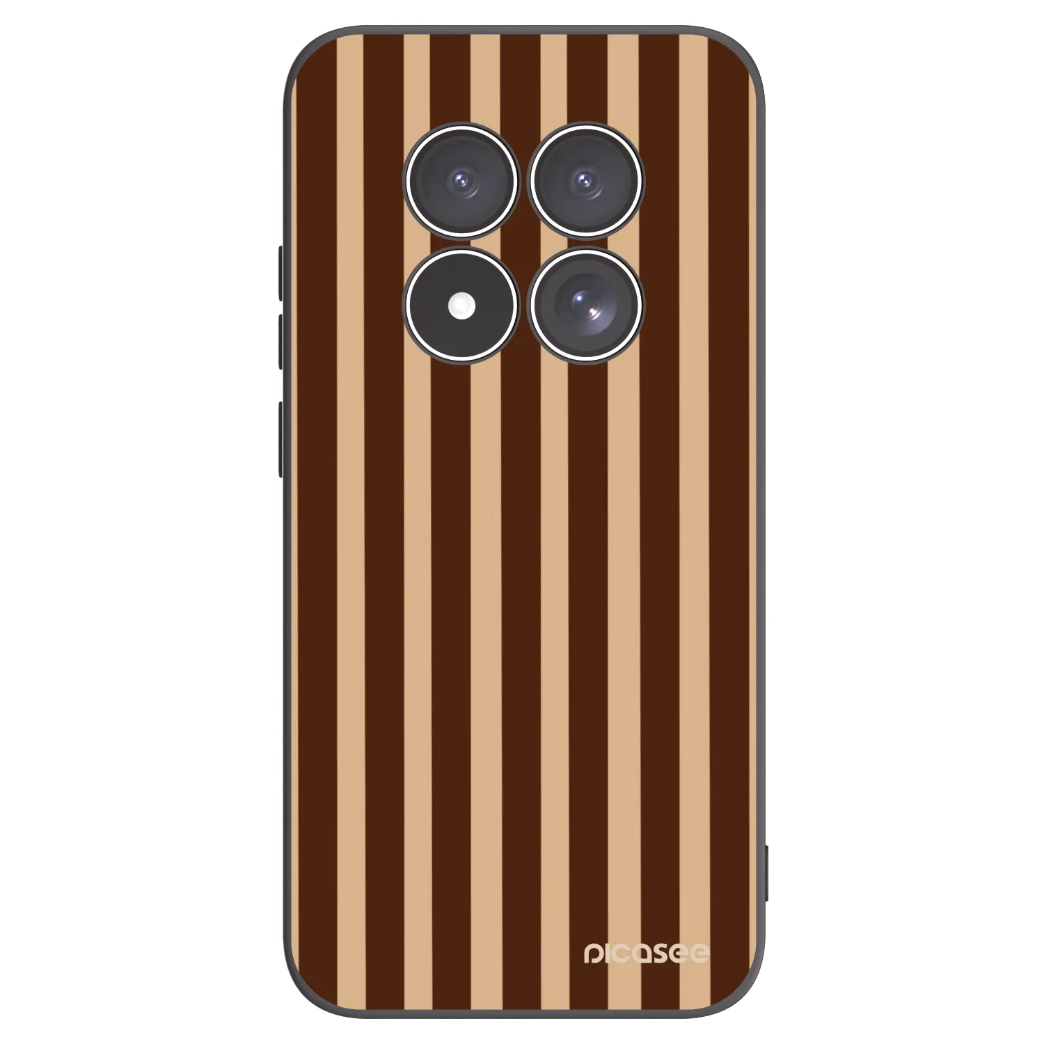 Picasee Xiaomi Redmi Note 15 Pro 5G Hülle - Schwarzes Silikon - Brown lines