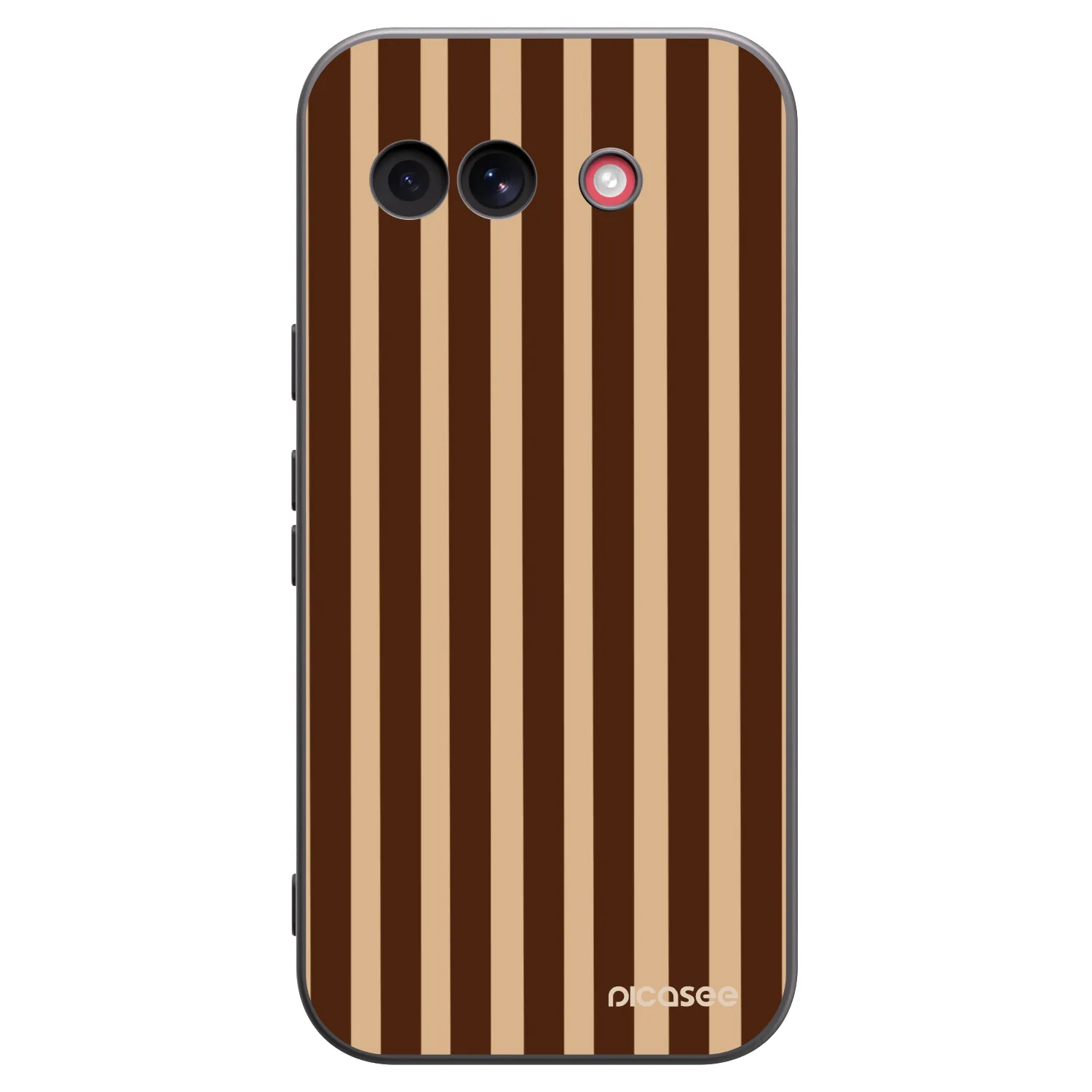 Picasee Google Pixel 10a Hülle - Schwarzes Silikon - Brown lines