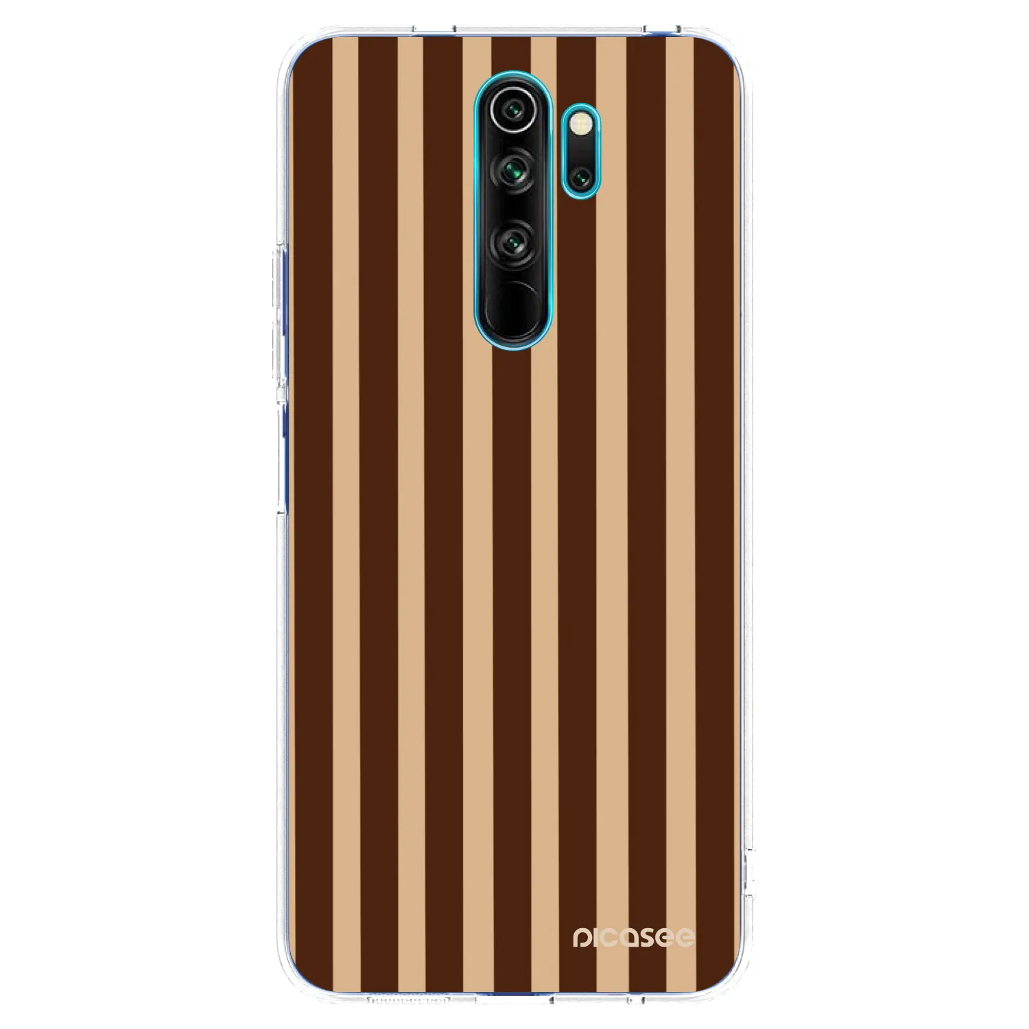 Picasee Xiaomi Redmi Note 8 Pro Hülle - Transparentes Silikon - Brown lines