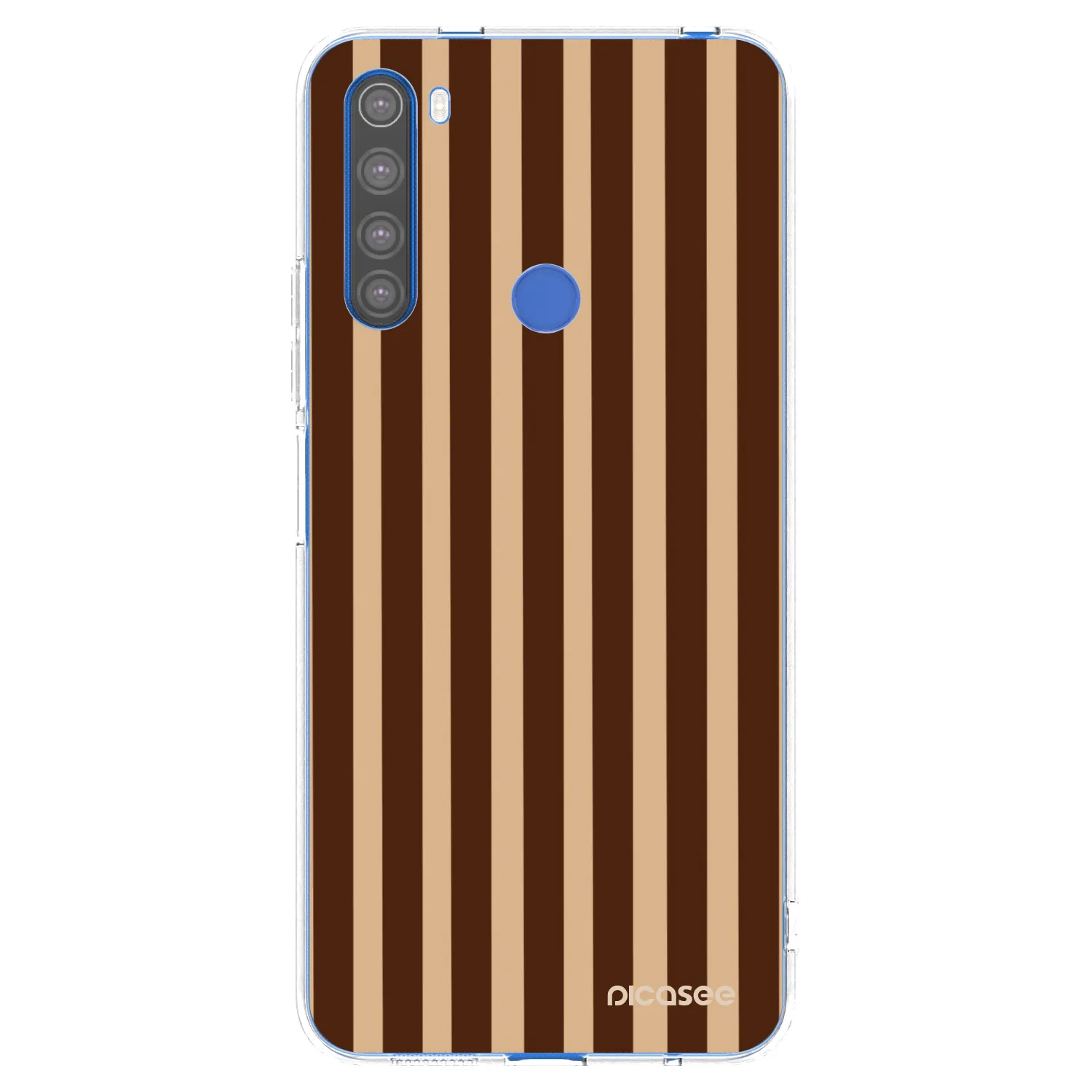 Picasee Xiaomi Redmi Note 8T Hülle - Transparentes Silikon - Brown lines
