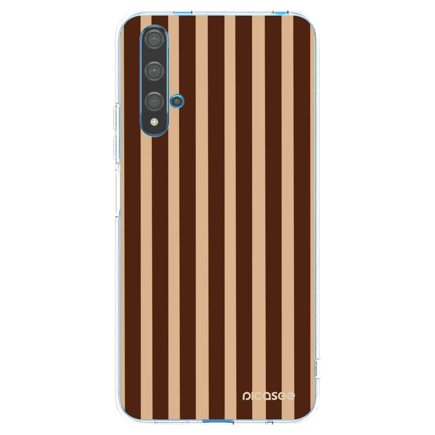 Picasee Huawei Nova 5T Hülle - Transparentes Silikon - Brown lines