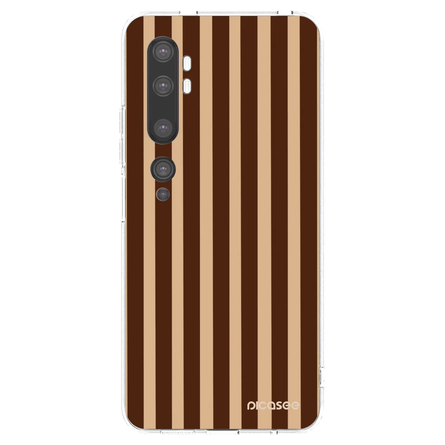 Picasee Xiaomi Mi Note 10 (Pro) Hülle - Transparentes Silikon - Brown lines