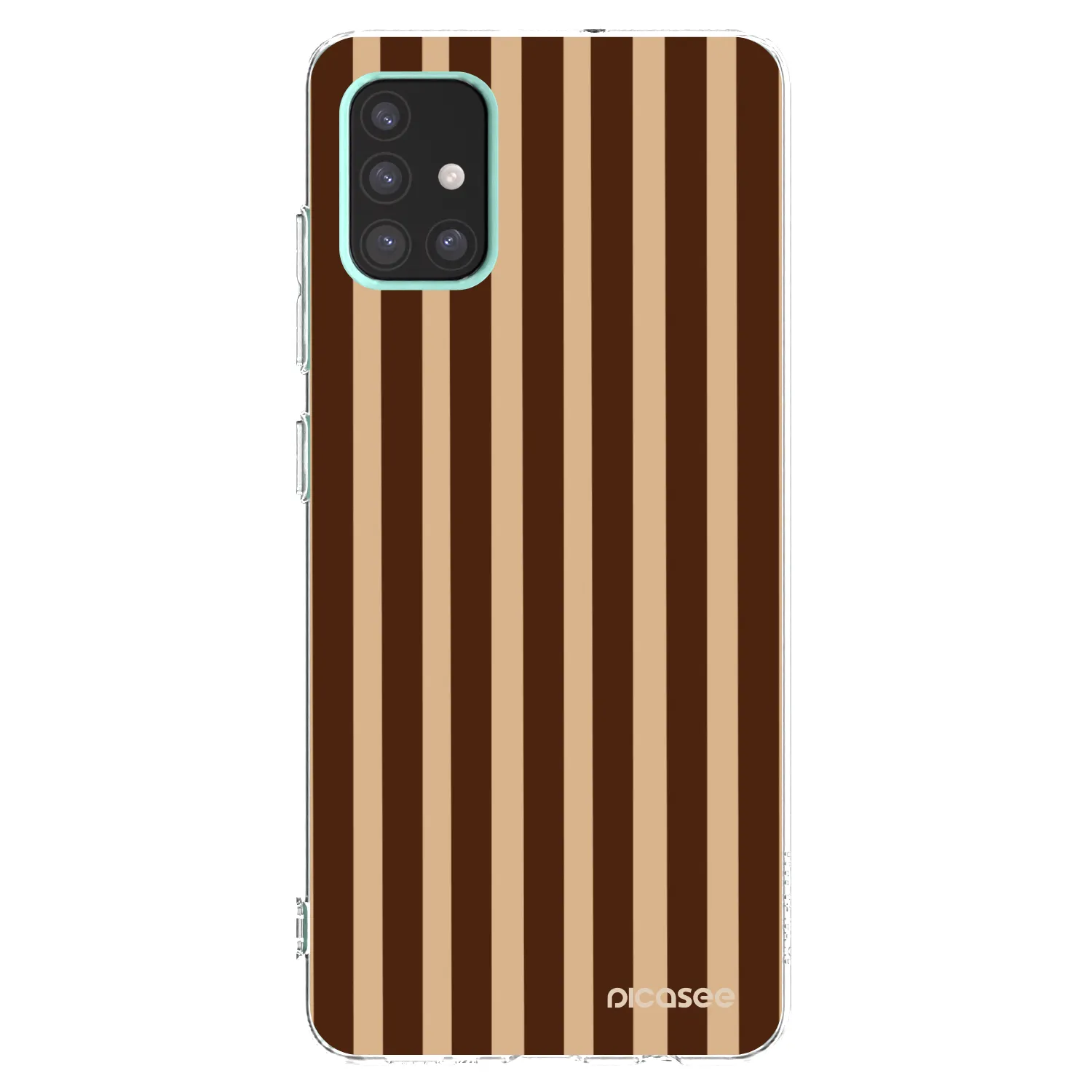 Picasee Samsung Galaxy A51 A515F Hülle - Transparentes Silikon - Brown lines