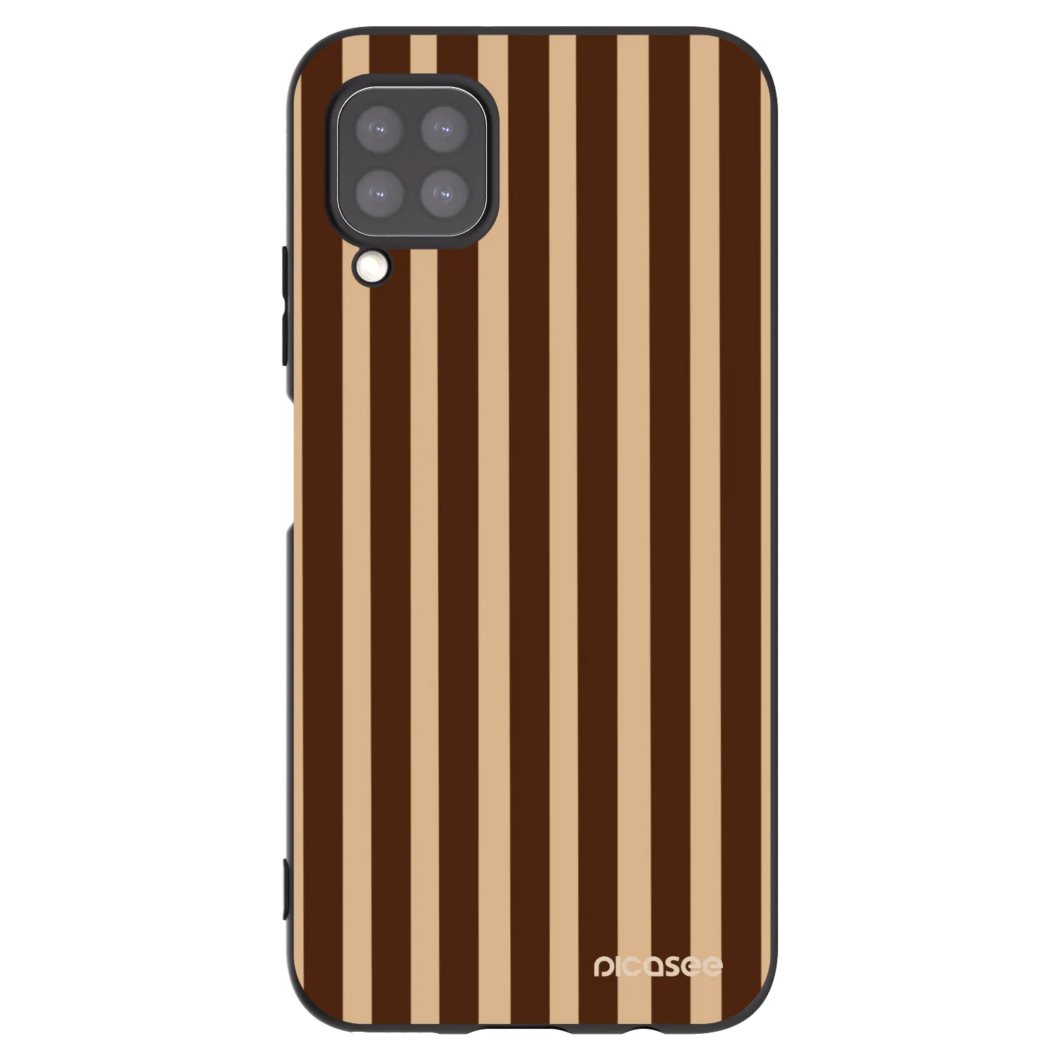 Picasee Huawei P40 Lite Hülle - Schwarzes Silikon - Brown lines