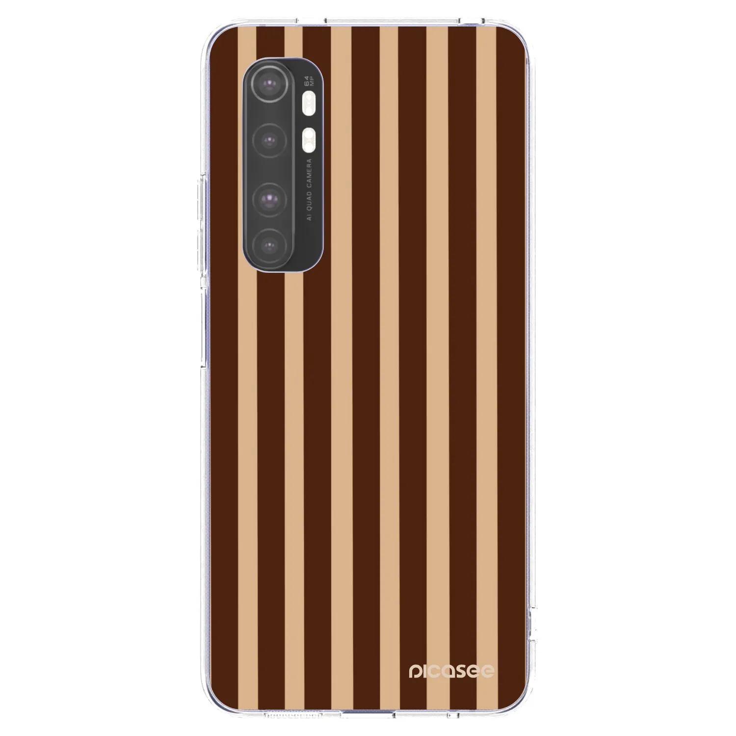Picasee Xiaomi Mi Note 10 Lite Hülle - Transparentes Silikon - Brown lines