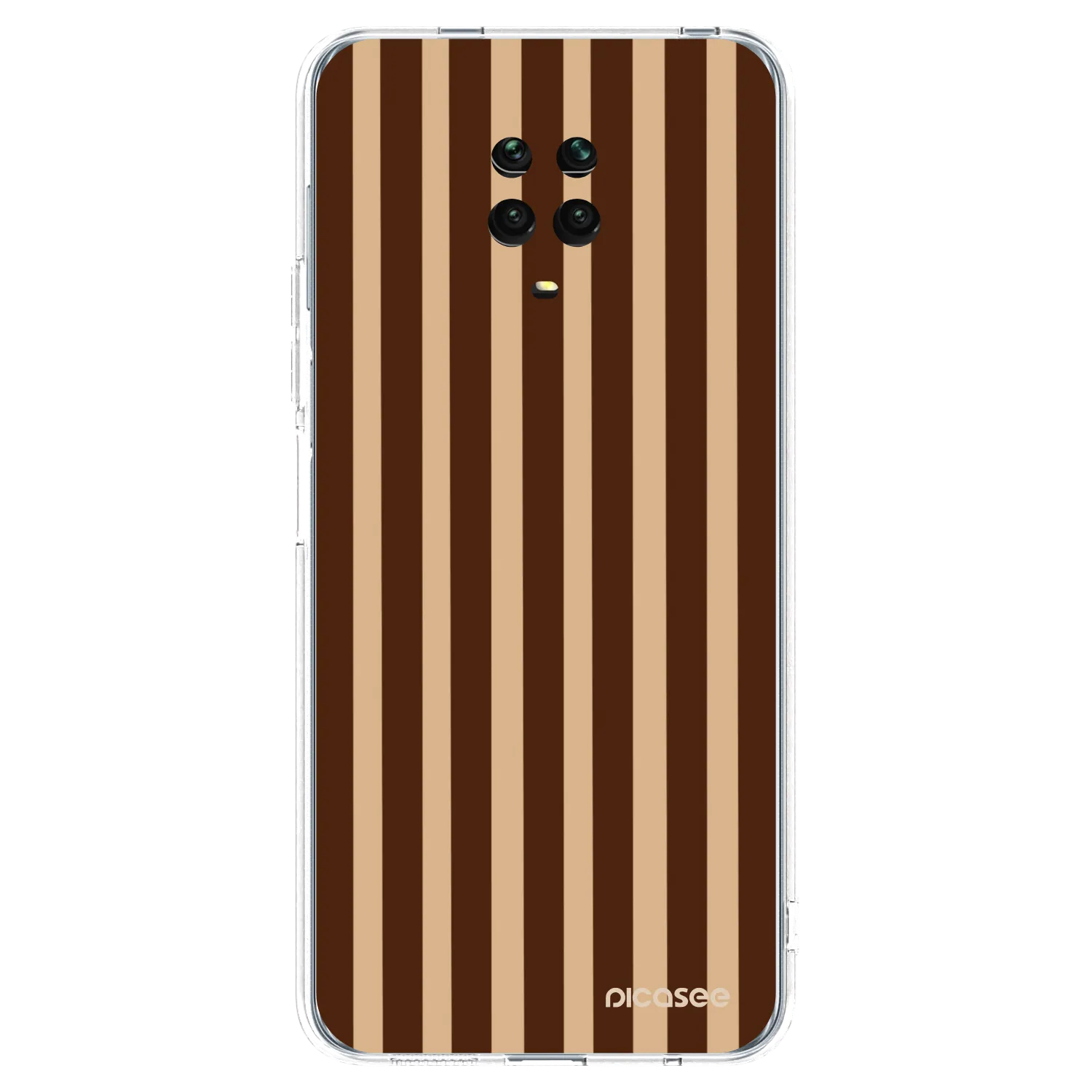 Picasee Xiaomi Redmi Note 9S Hülle - Transparentes Silikon - Brown lines