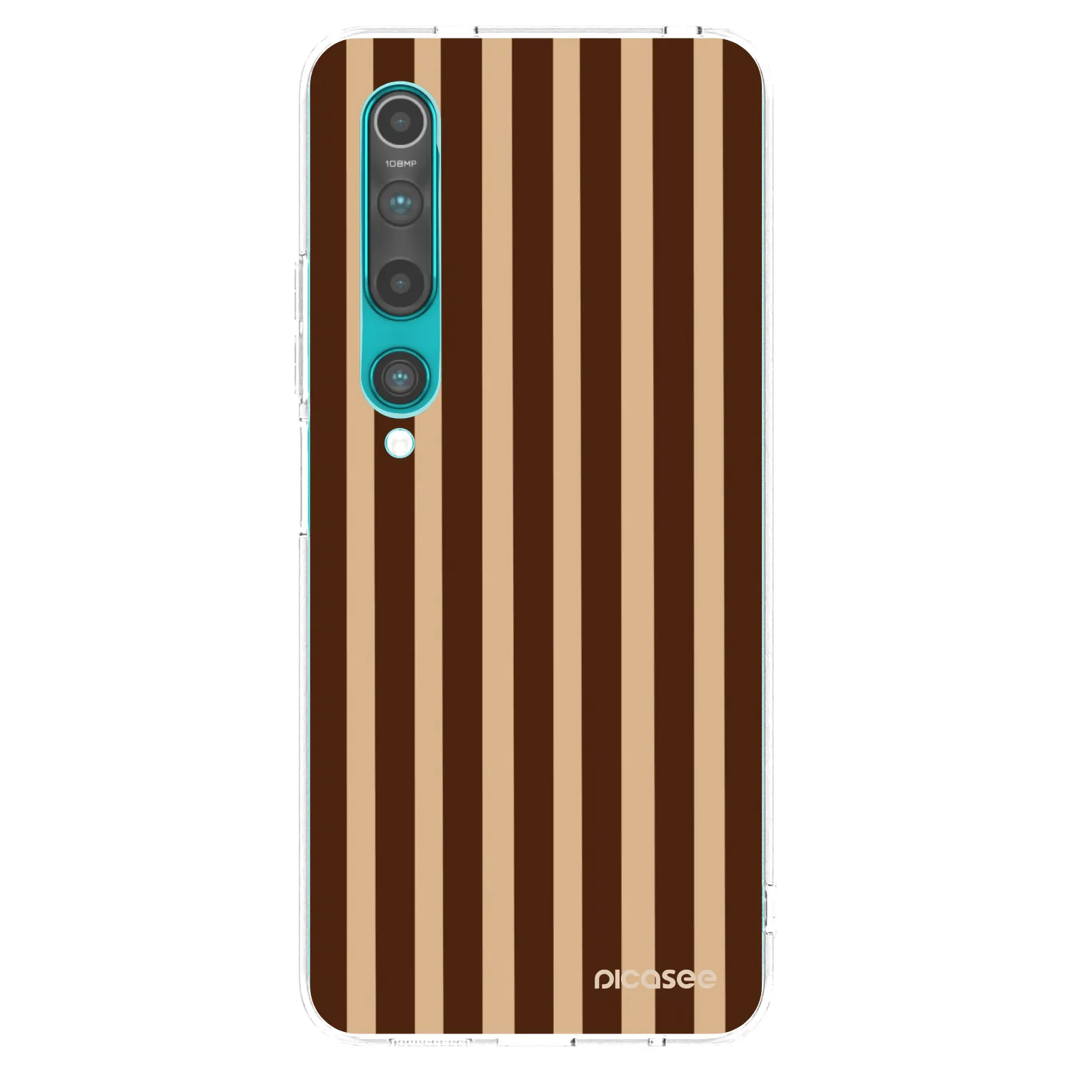 Picasee Xiaomi Mi 10 Hülle - Transparentes Silikon - Brown lines