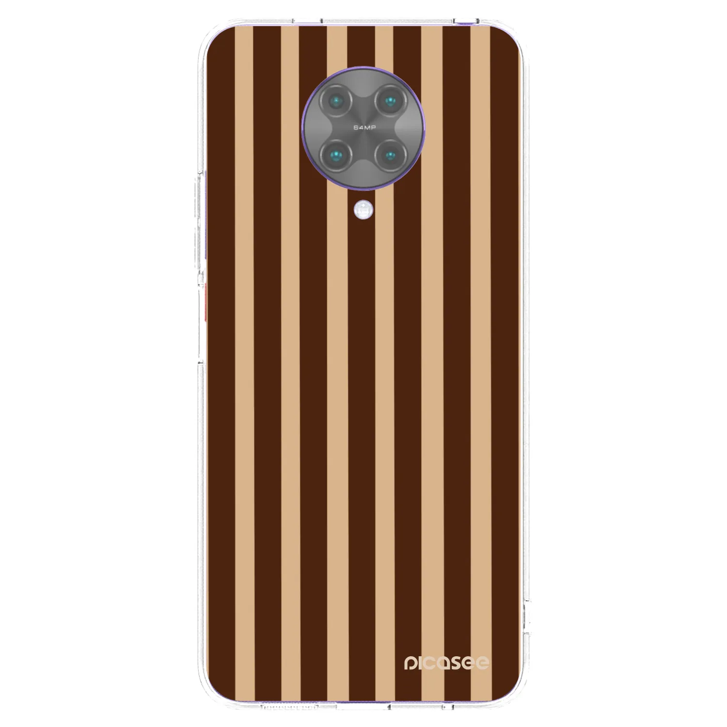 Picasee Xiaomi Poco F2 Pro Hülle - Transparentes Silikon - Brown lines