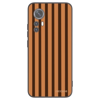 Picasee Xiaomi 12 Hülle - Schwarzes Silikon - Caramel lines
