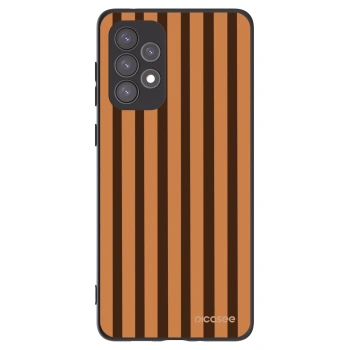 Picasee Samsung Galaxy A73 5G Hülle - Schwarzes Silikon - Caramel lines