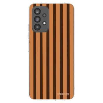 Picasee Samsung Galaxy A73 5G Hülle - Transparentes Silikon - Caramel lines