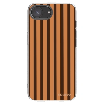 Picasee Apple iPhone 16e Hülle - Transparentes Silikon - Caramel lines
