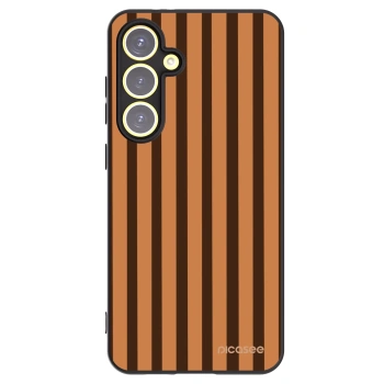 Picasee Samsung Galaxy S24 FE S721B Hülle - Schwarzes Silikon - Caramel lines