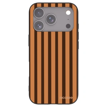 Picasee Apple iPhone 17 Pro Hülle - Schwarzes Silikon - Caramel lines