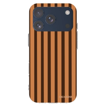 Picasee Apple iPhone 17 Pro Hülle - Transparentes Silikon - Caramel lines