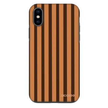 Hülle für Apple iPhone X/XS - Caramel lines