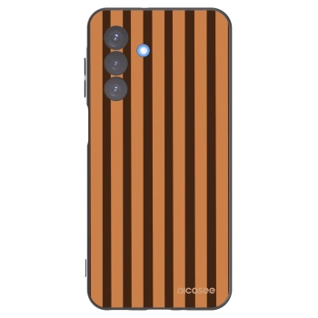 Picasee Samsung Galaxy A17 5G Hülle - Schwarzes Silikon - Caramel lines
