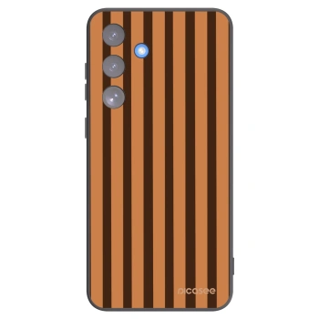 Picasee Samsung Galaxy S25 FE 5G Hülle - Schwarzes Silikon - Caramel lines