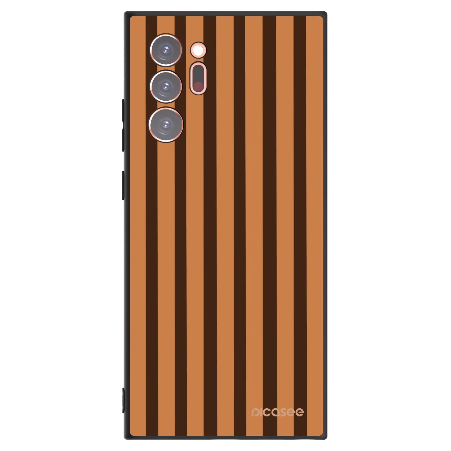 Picasee Samsung Galaxy Note 20 Ultra Hülle - Schwarzes Silikon - Caramel lines