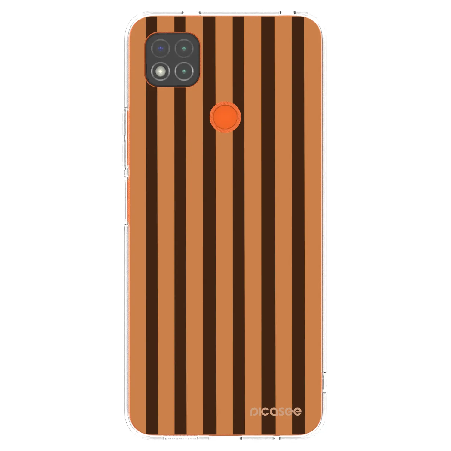 Picasee Xiaomi Redmi 9C Hülle - Transparentes Silikon - Caramel lines