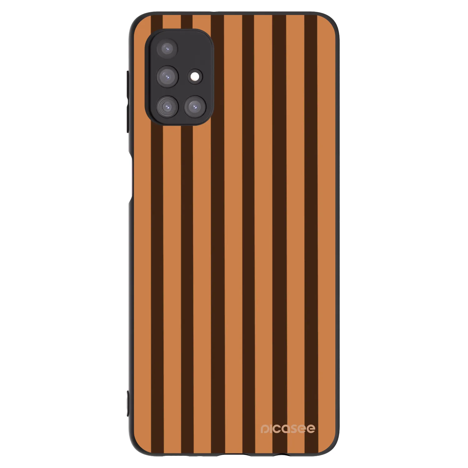 Picasee Samsung Galaxy M31s Hülle - Schwarzes Silikon - Caramel lines