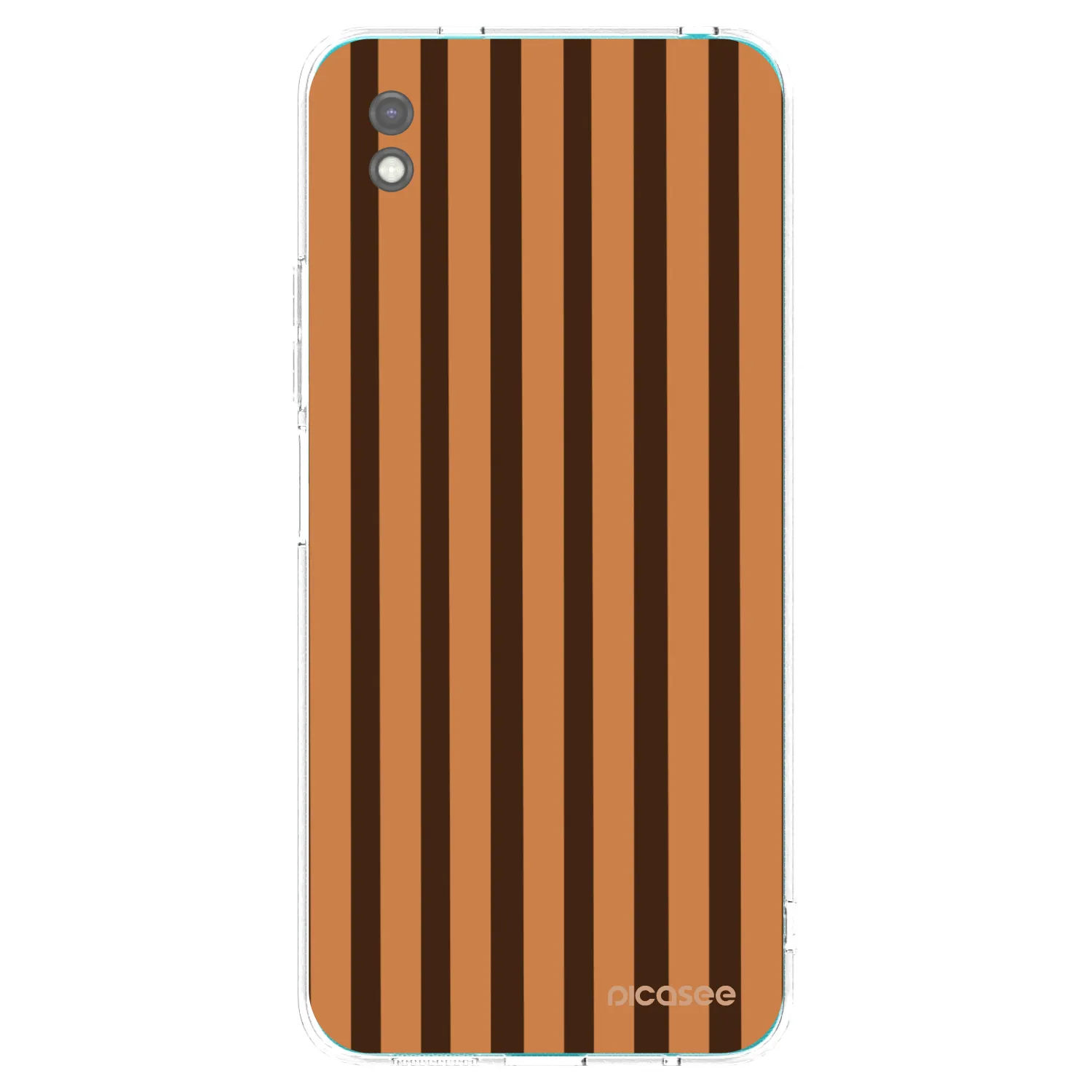 Picasee Xiaomi Redmi 9A Hülle - Schwarzes Silikon - Caramel lines