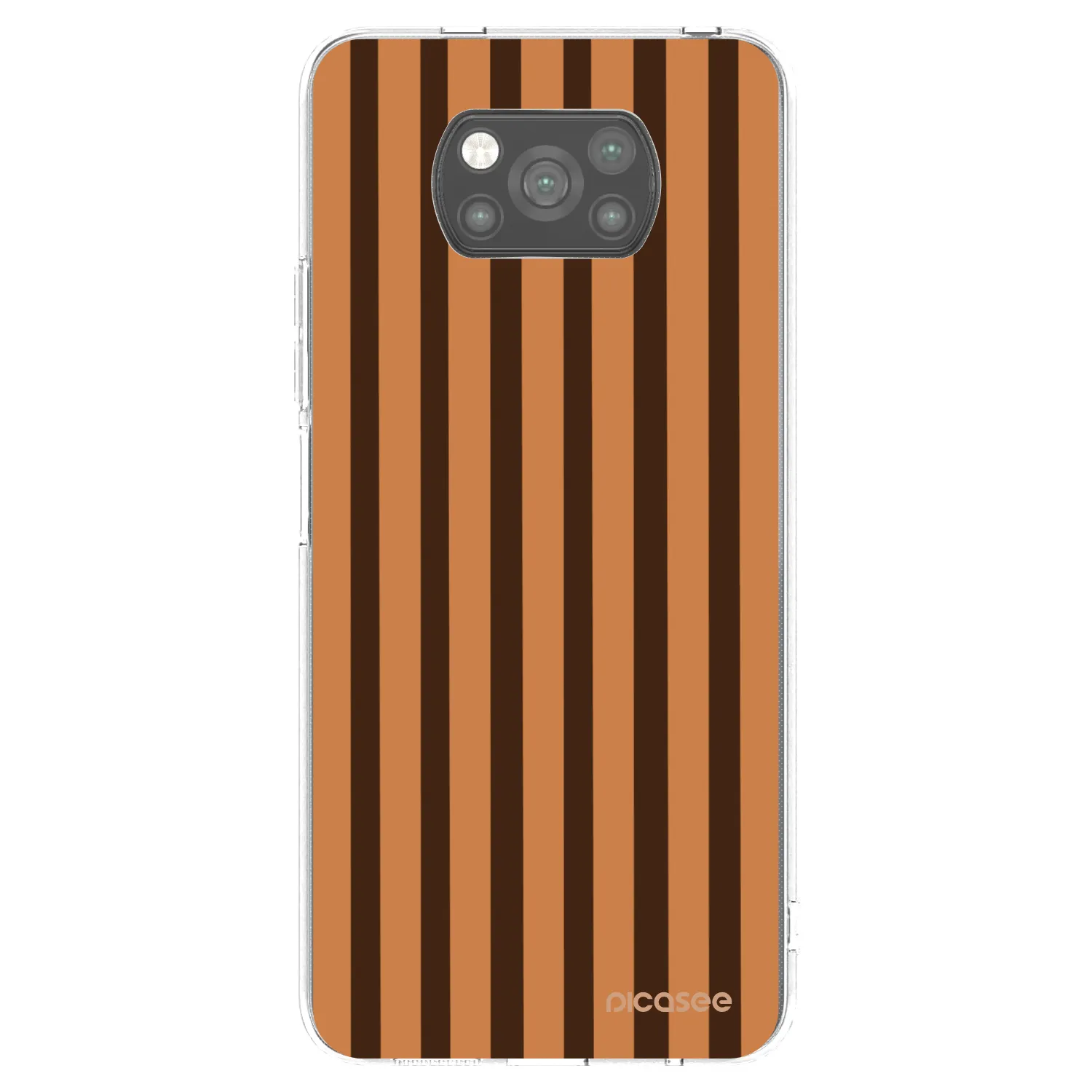 Picasee Xiaomi Poco X3 Hülle - Schwarzes Silikon - Caramel lines