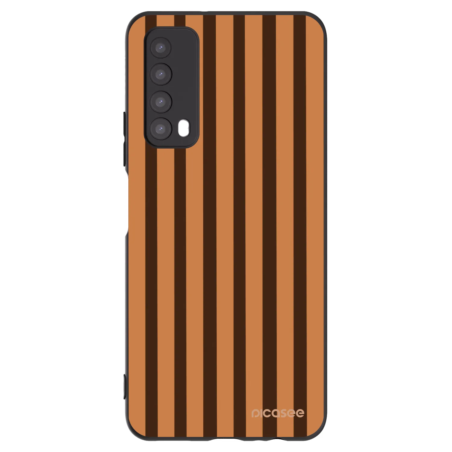 Picasee Huawei P Smart 2021 Hülle - Schwarzes Silikon - Caramel lines
