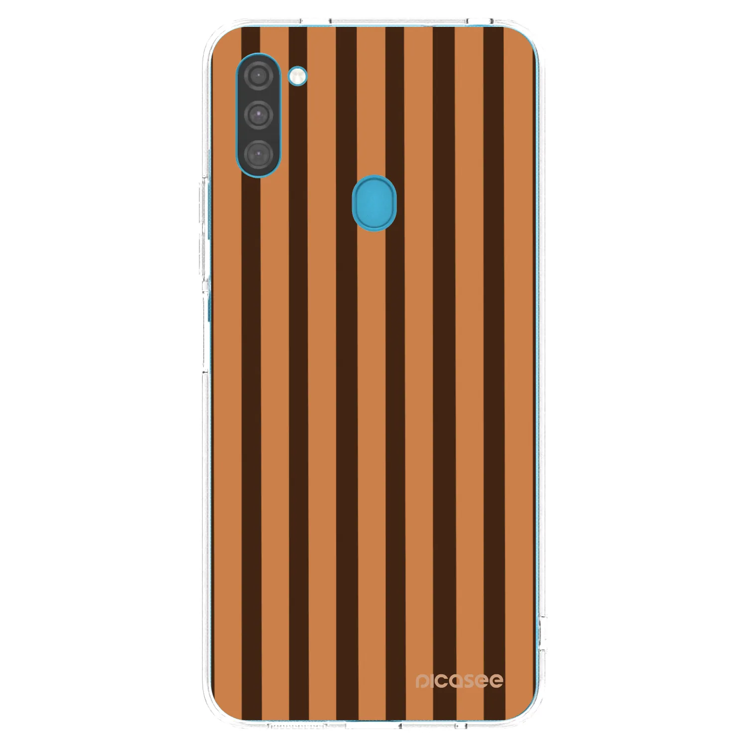 Picasee Samsung Galaxy M11 Hülle - Transparentes Silikon - Caramel lines