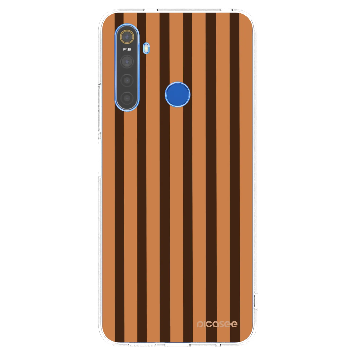 Picasee Realme 5 Hülle - Transparentes Silikon - Caramel lines