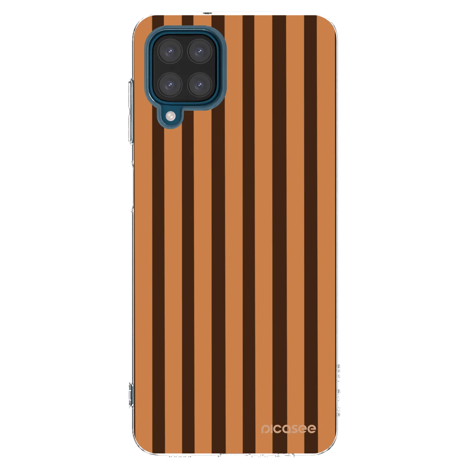 Picasee Samsung Galaxy A12 A125F Hülle - Transparentes Silikon - Caramel lines