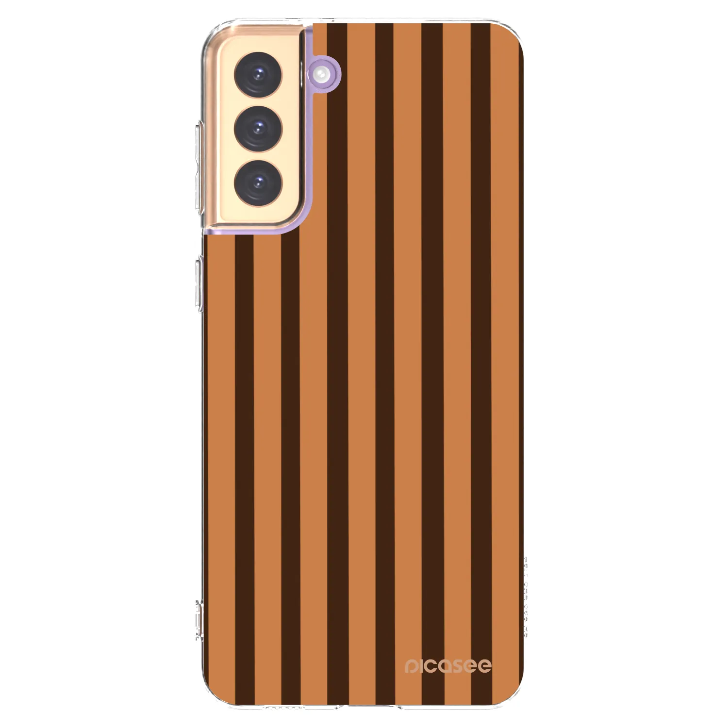 Picasee Samsung Galaxy S21+ 5G G996F Hülle - Transparentes Silikon - Caramel lines