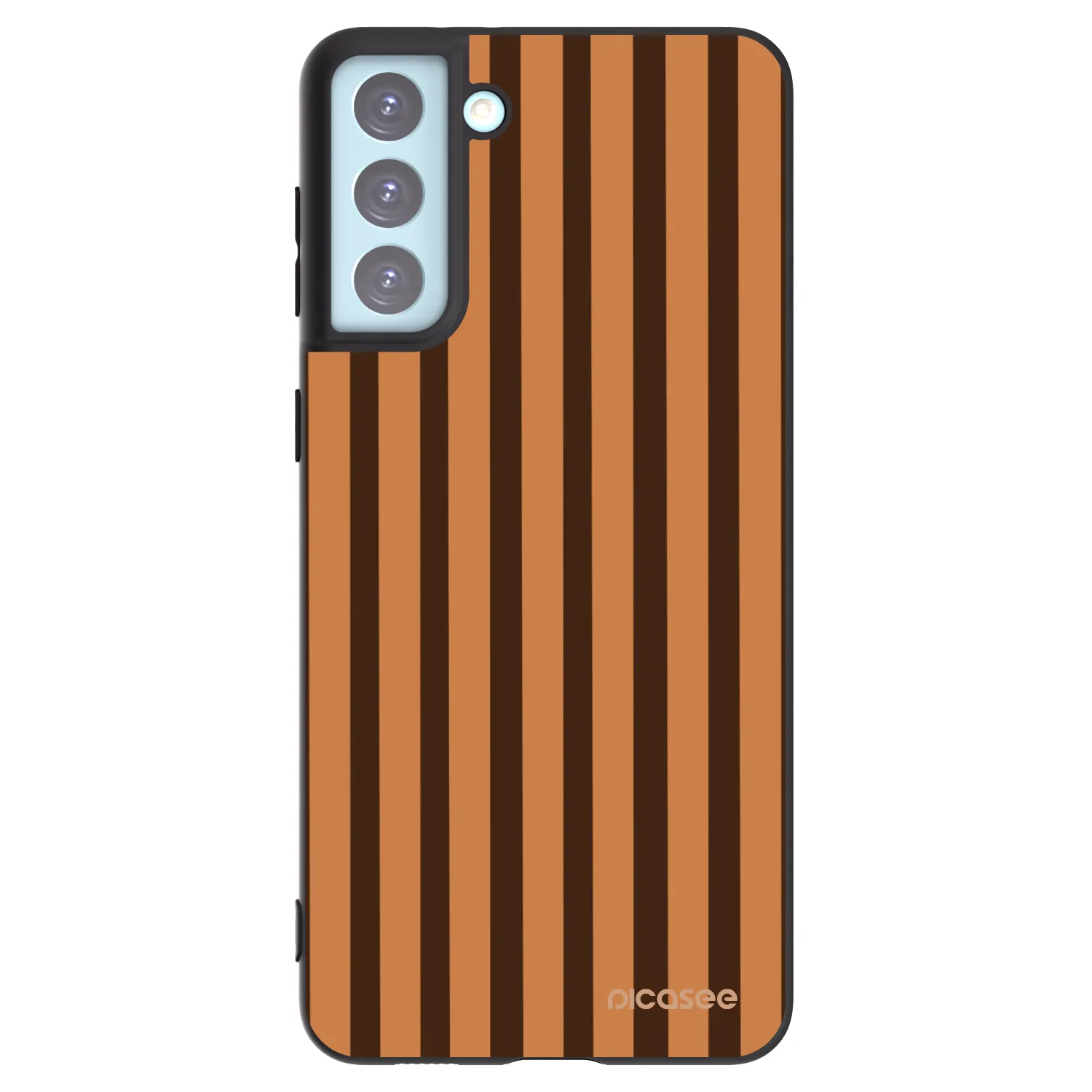 Picasee Samsung Galaxy S21+ 5G G996F Hülle - Schwarzes Silikon - Caramel lines