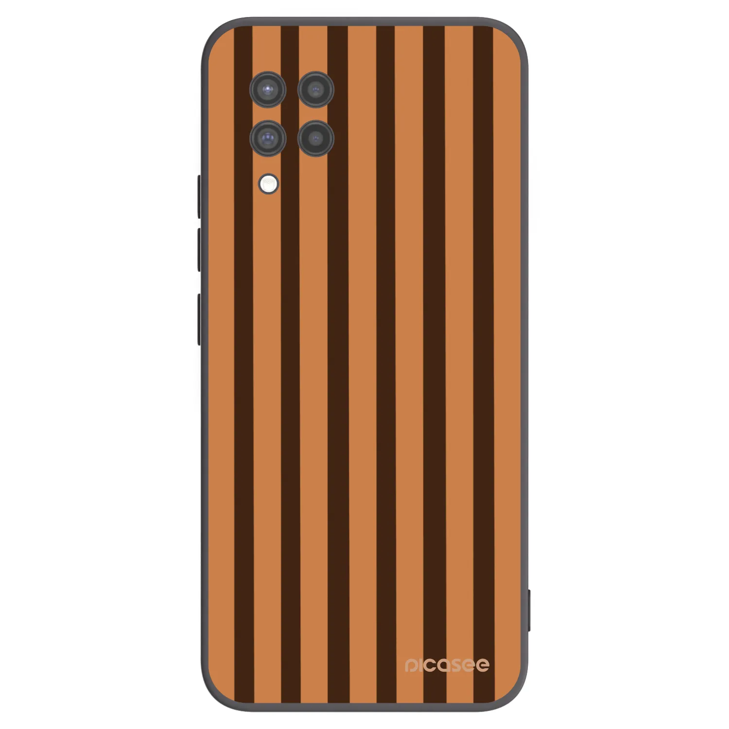Picasee Samsung Galaxy A42 A426B Hülle - Schwarzes Silikon - Caramel lines