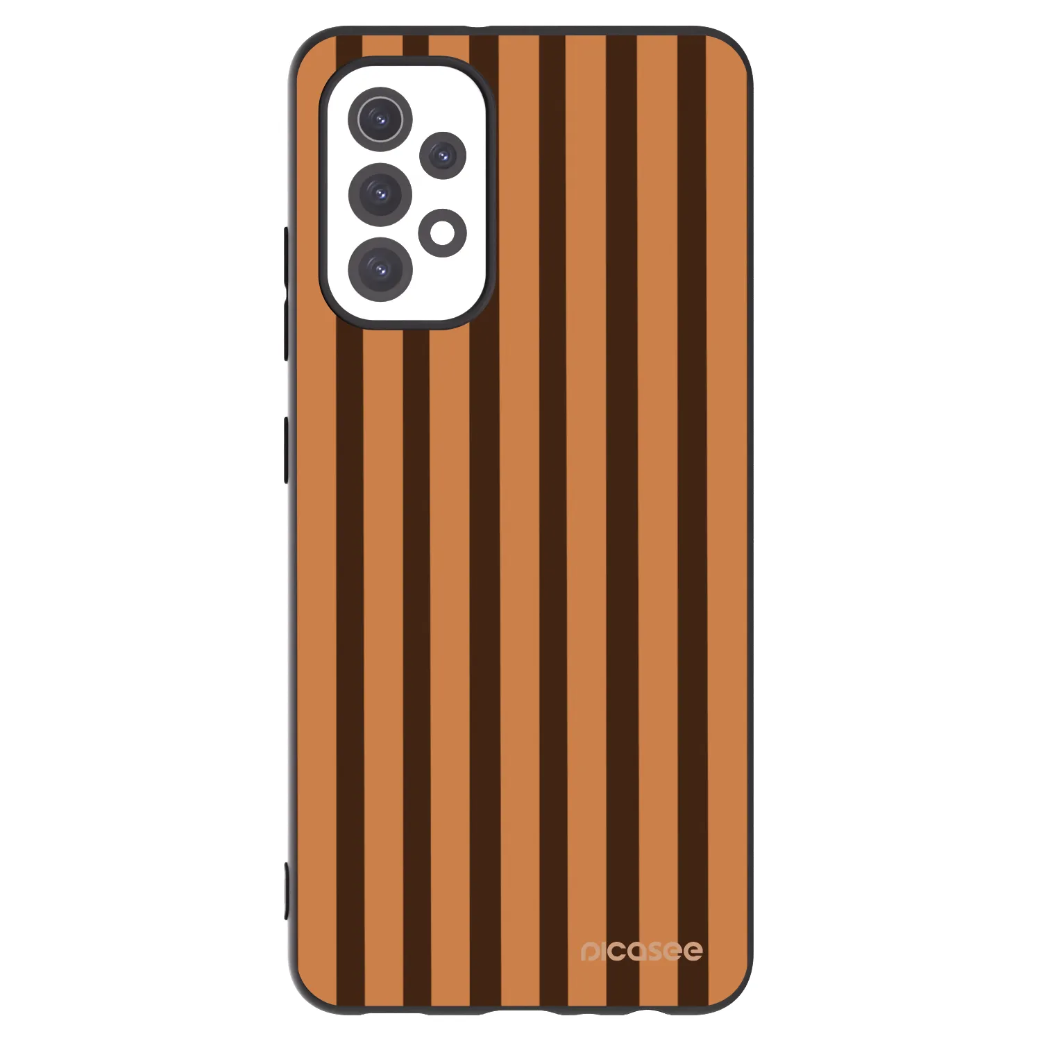 Picasee Samsung Galaxy A32 5G A326B Hülle - Schwarzes Silikon - Caramel lines