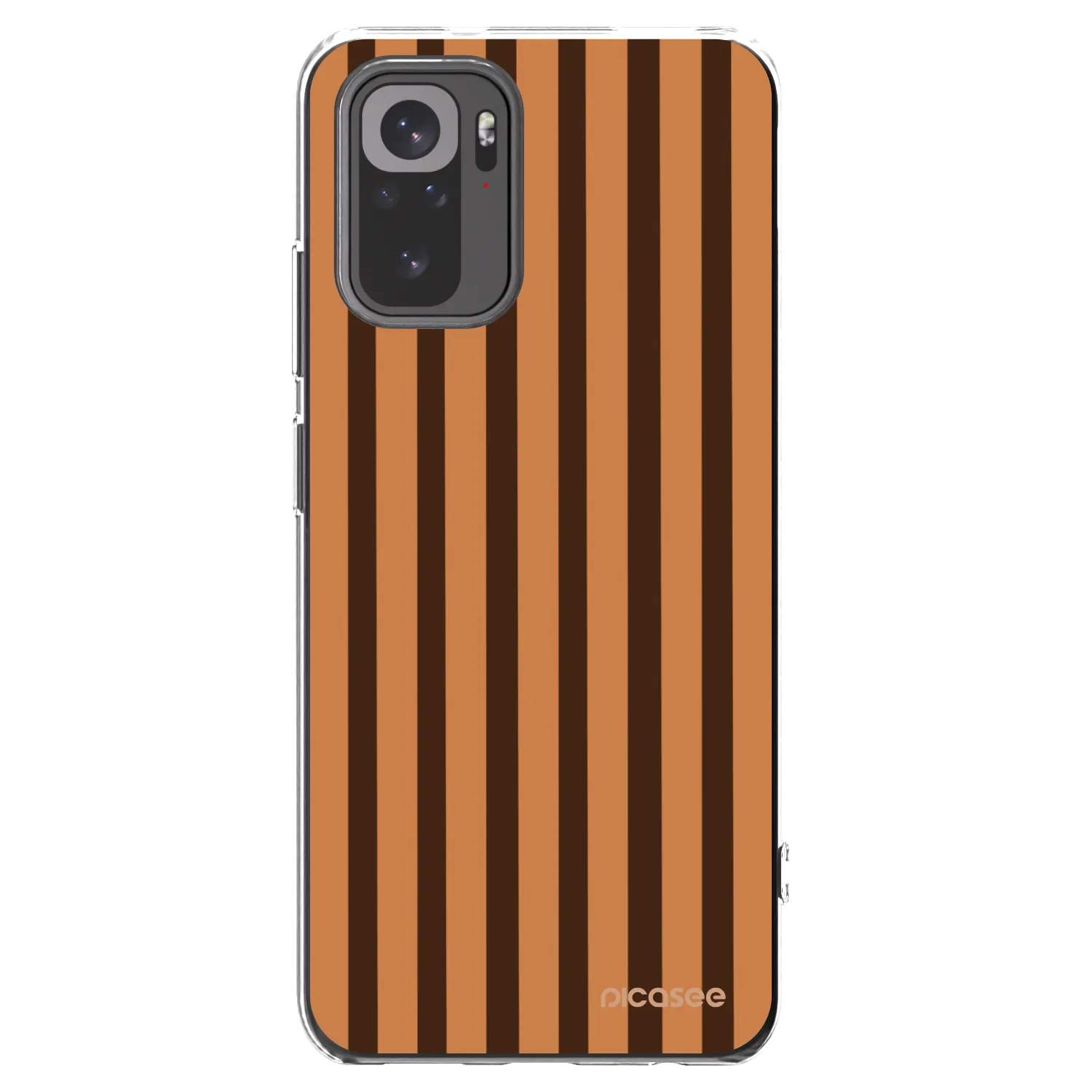 Picasee Xiaomi Redmi Note 10S Hülle - Transparentes Silikon - Caramel lines